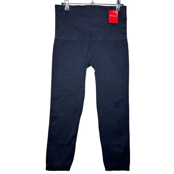 NWT Spanx High Waist Cropped Look at Me Now Lamn Leggings Plus Size 1X MSRP $72 - Picture 2 of 5